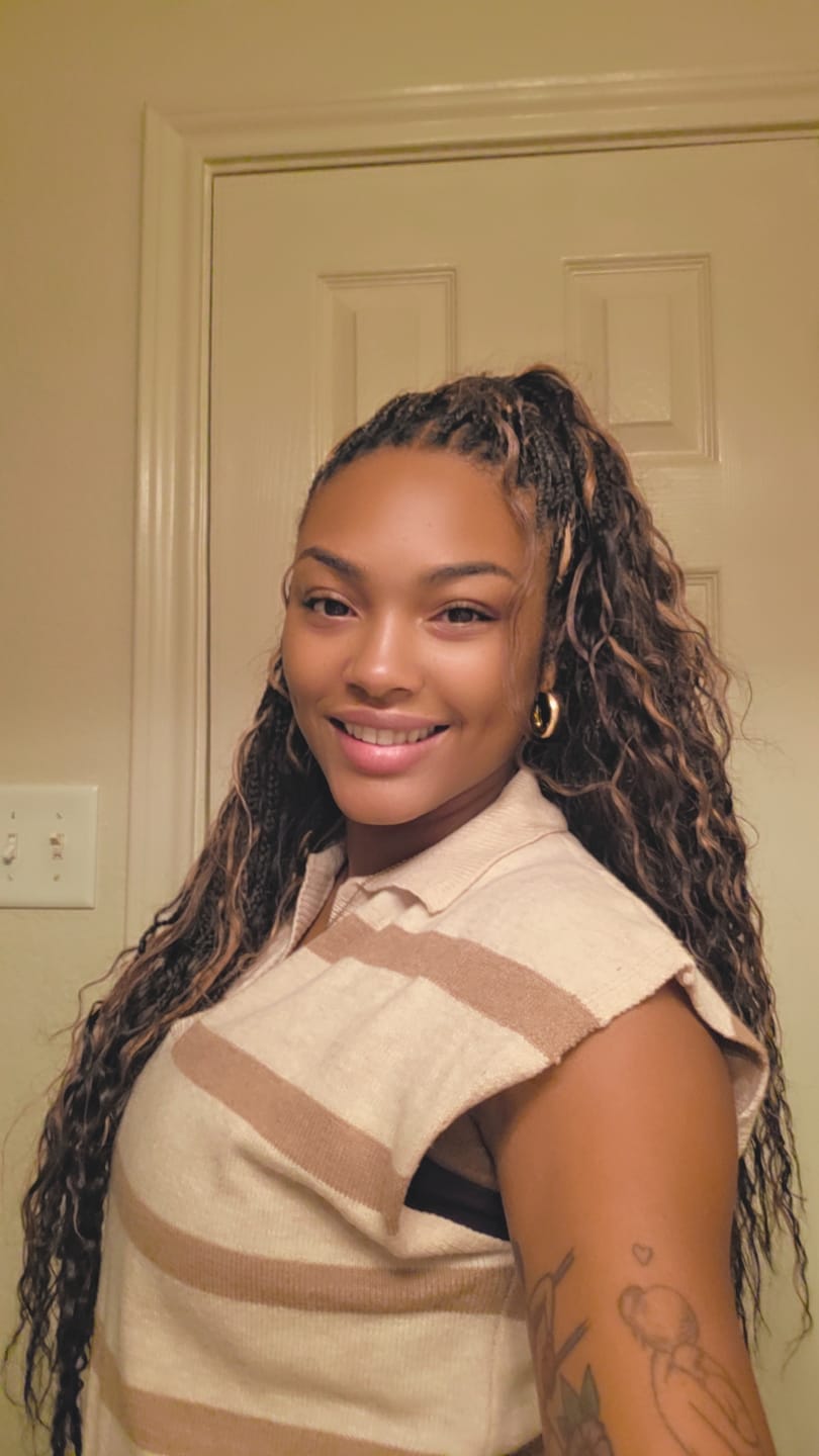 Customer photo review of Natural Color Loose Deep Wave Bulk Human Braiding Hair