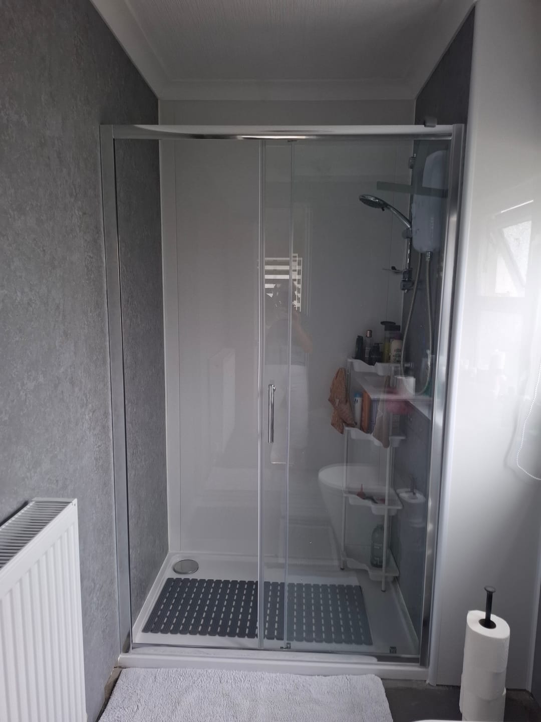 Customer photo review of 10mm Light Concrete Matt Shower Panel 1M x 2.4M