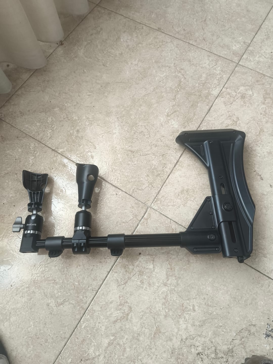 Customer photo review of Enforcer Haptic Combo - Haptic Rifle Stock and Pistol Accessory with Force Feedback for Quest VR