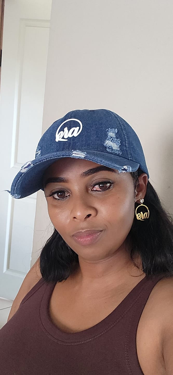 Customer photo review of Era Distressed Denim Cap