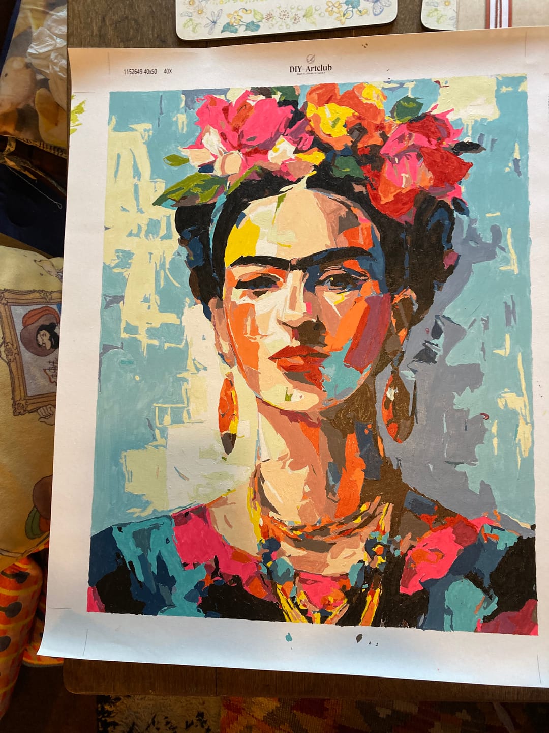 Customer photo review of Expressive Frida | Paint by Number