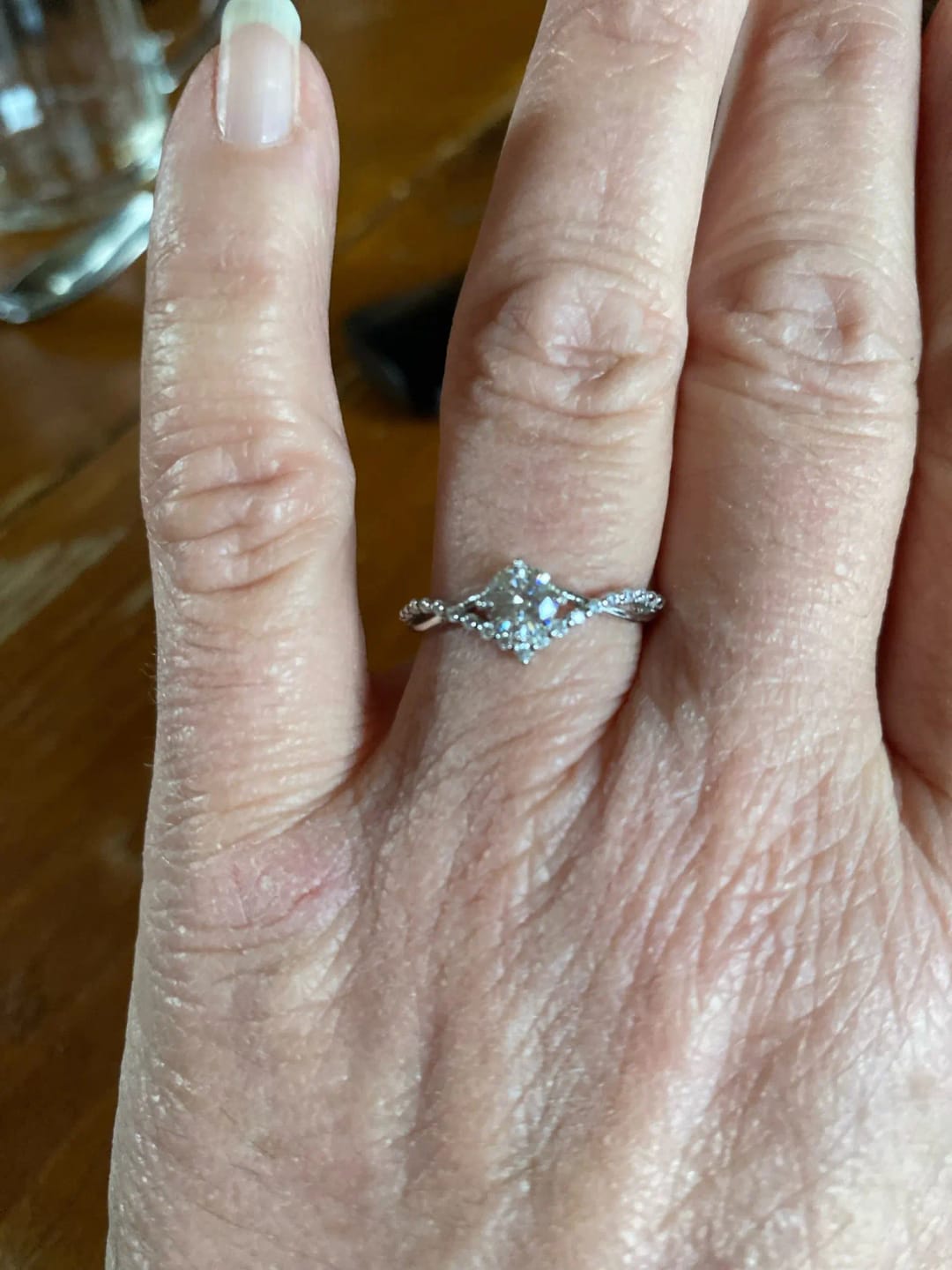 Customer photo review of Vivienne Crystal Silver Ring