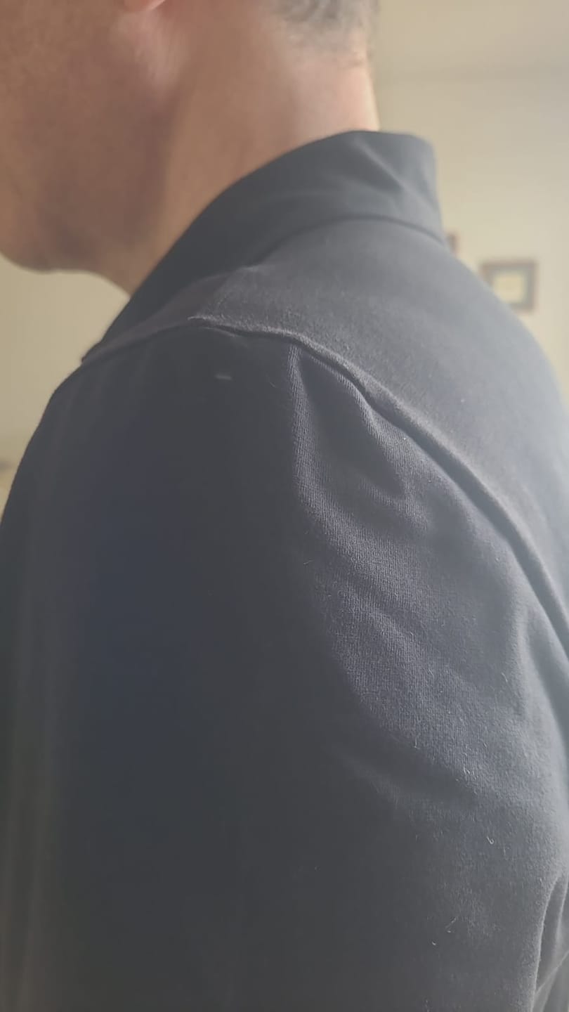 Customer photo review of Cloud Polo Shirt | AlgaKnit - Black