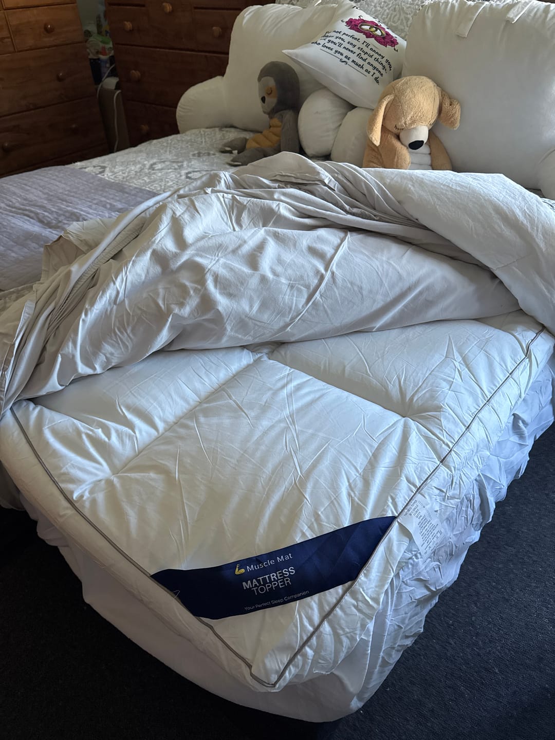 Customer photo review of Muscle Mat Luxury Mattress Topper