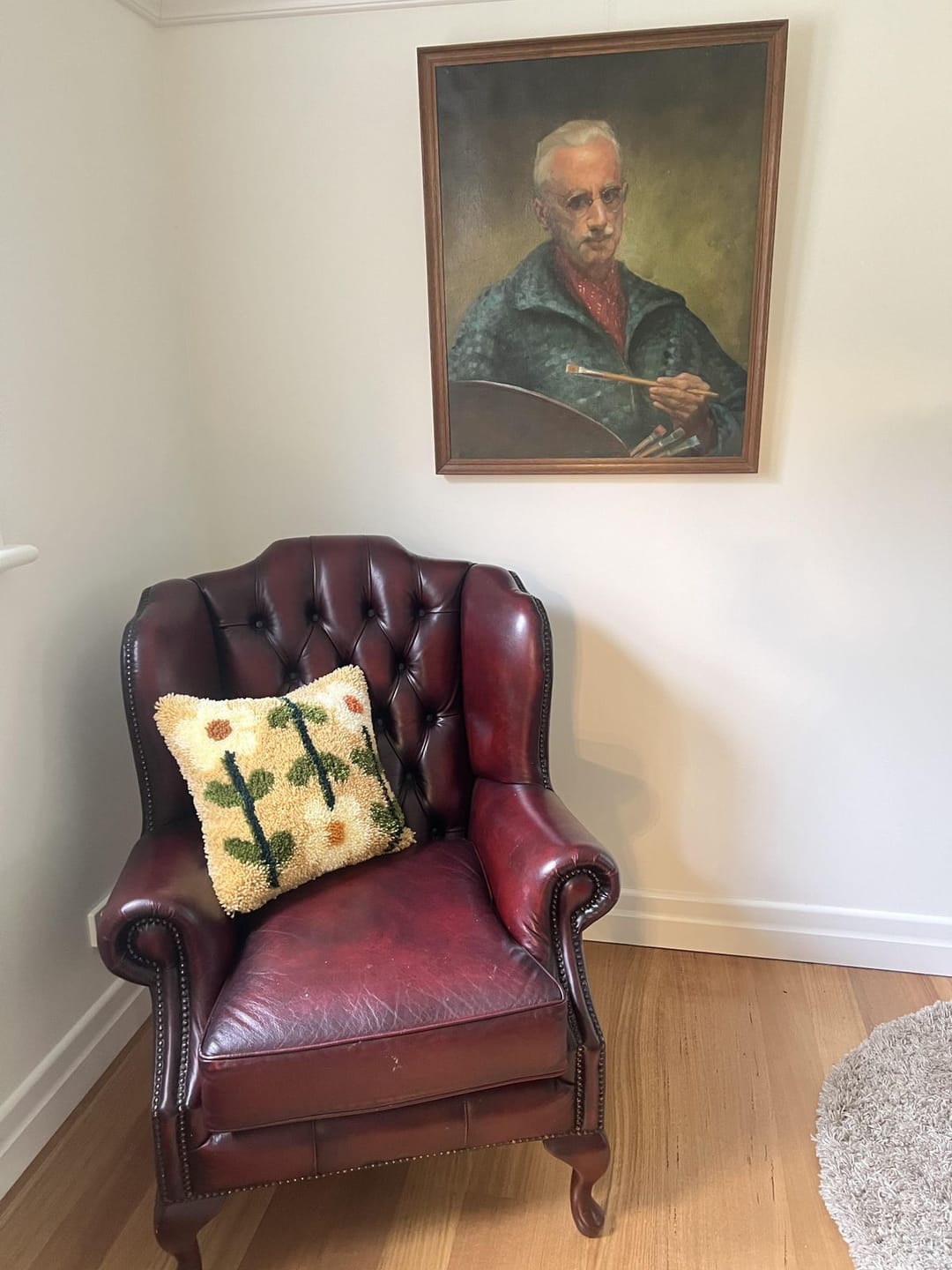 Customer photo review of EARTHY PICK OF THE BUNCH - Latch Hook Cushion Kit