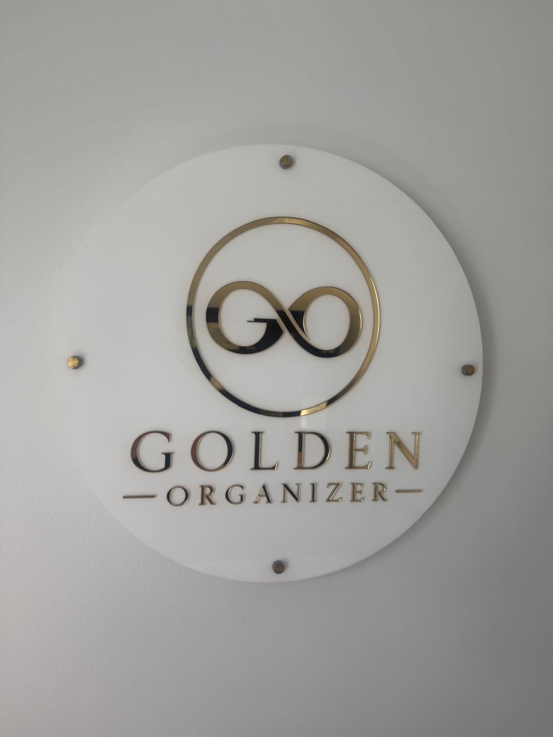 Customer photo review of Acrylic Laser Cut 3D Round Logo Sign (Indoor) (S5)