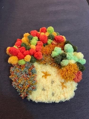 Customer photo review of PUMPKIN PATCH - Moss Coaster Kit