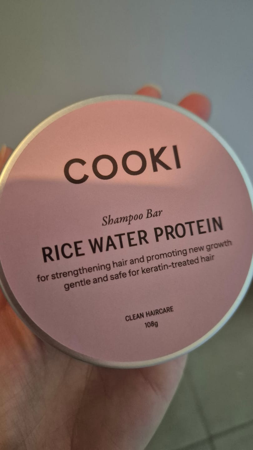 Customer photo review of Rice Water Protein Shampoo Bar