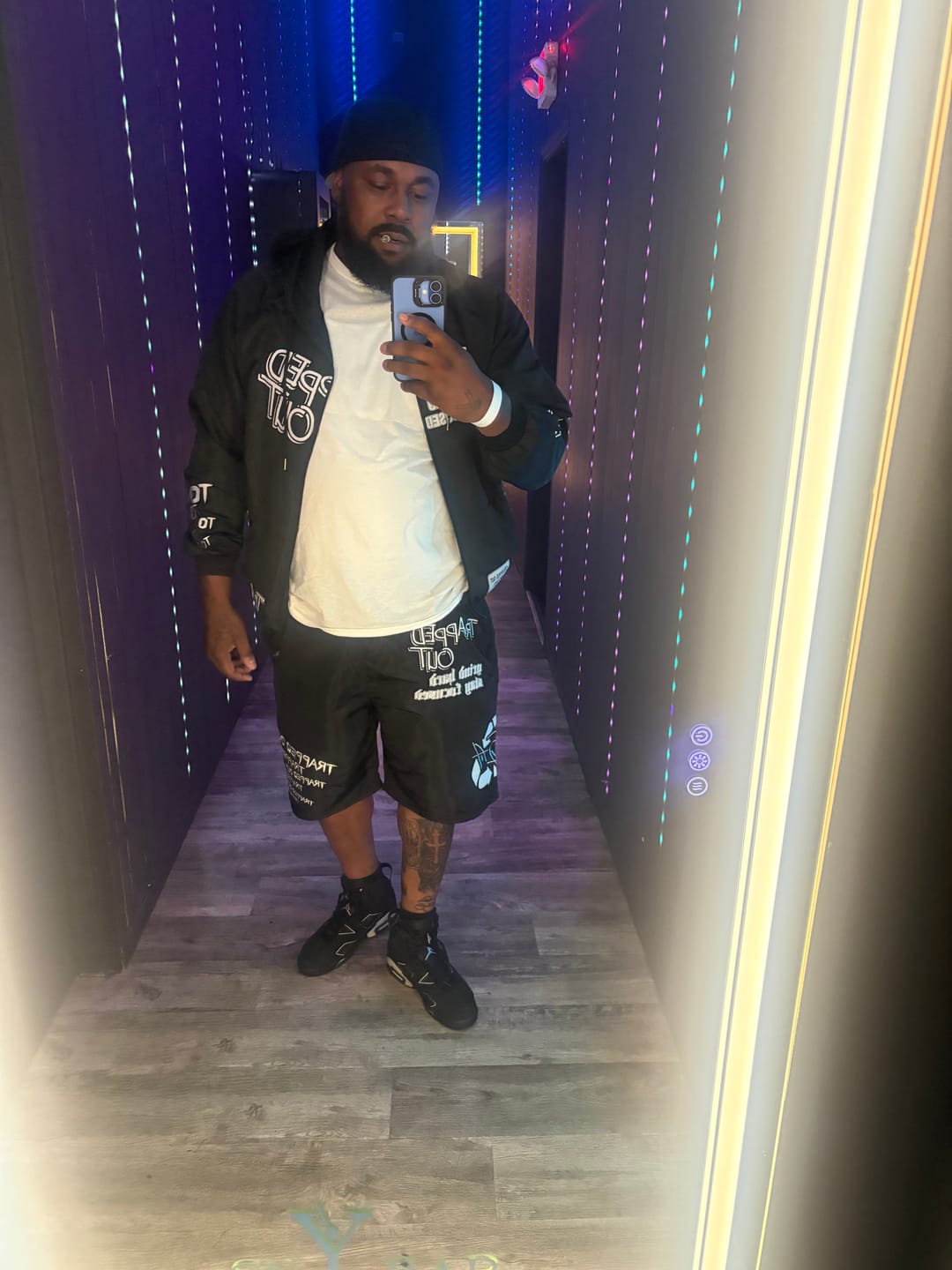 Customer photo review of Windbreaker Shorts - Black