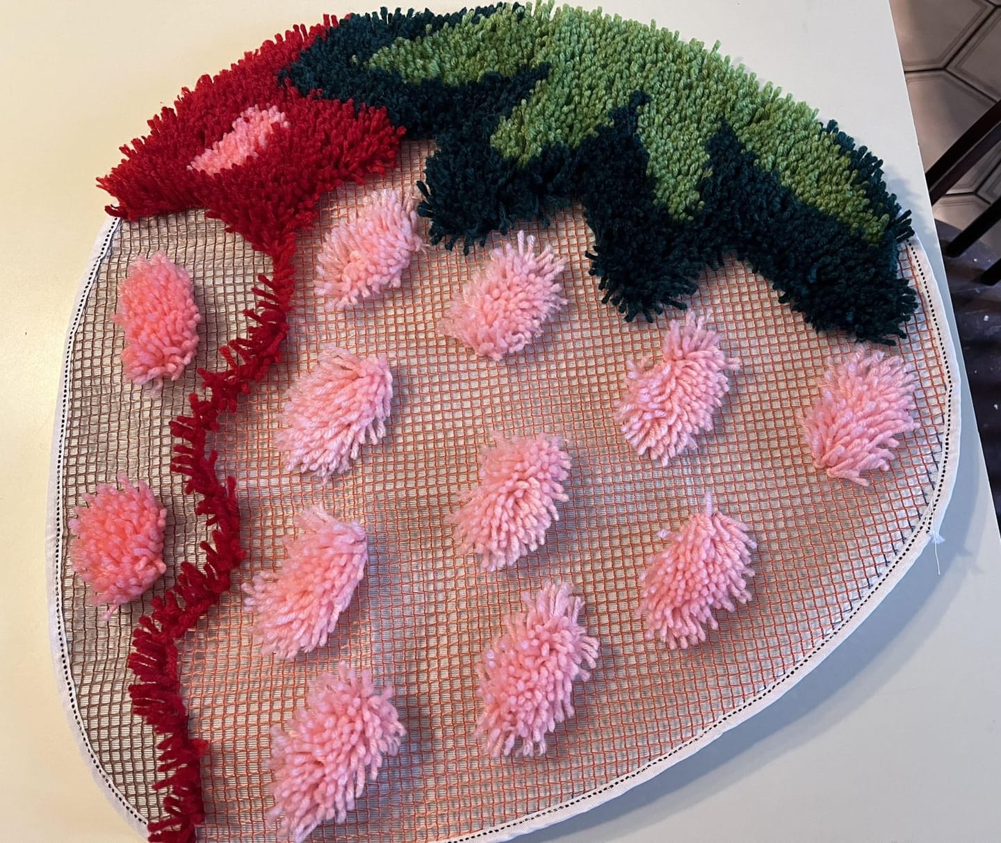 Customer photo review of STRAWBERRY DREAMING - Rug Making Kit
