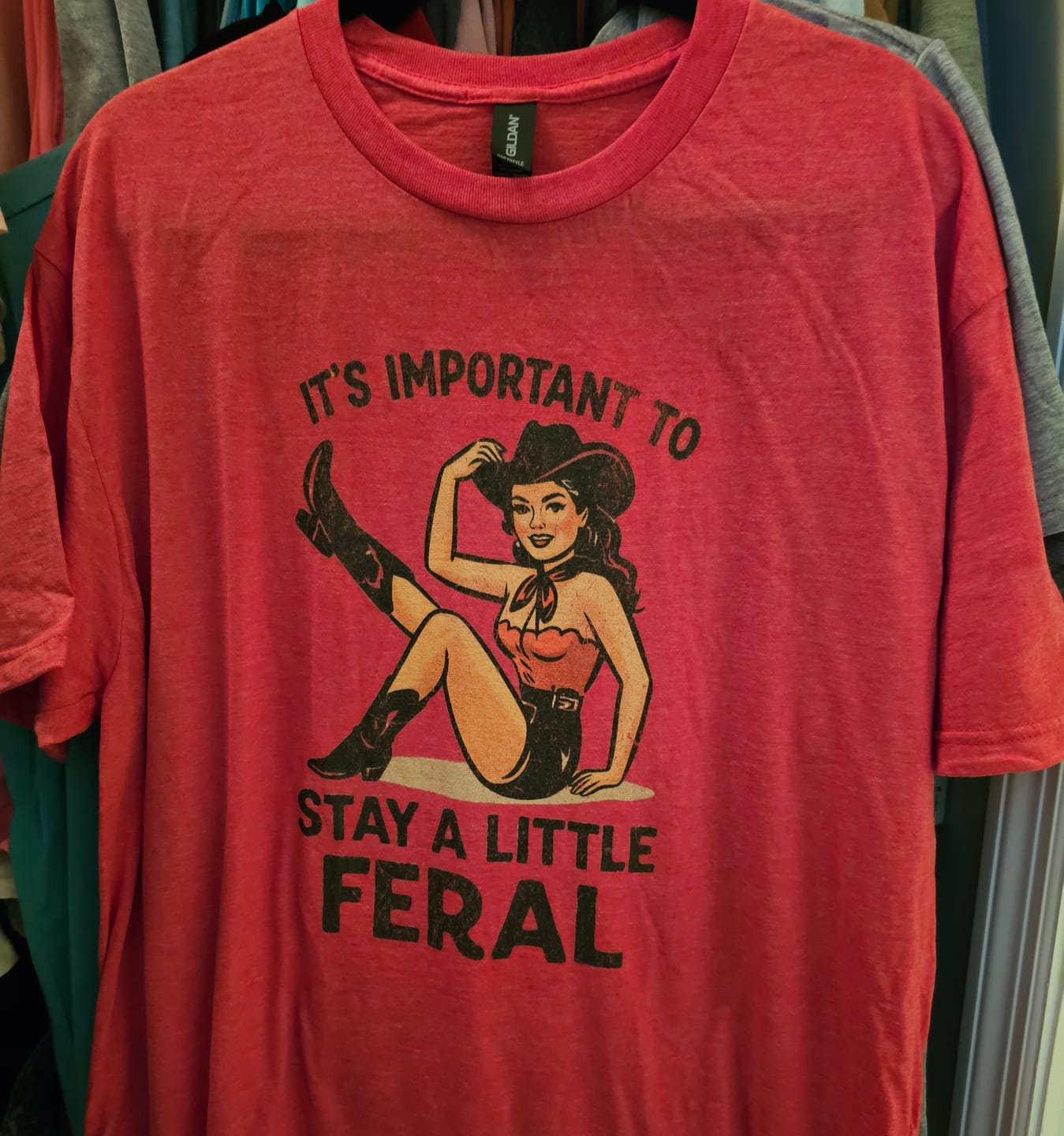 Customer photo review of Stay Feral Tee