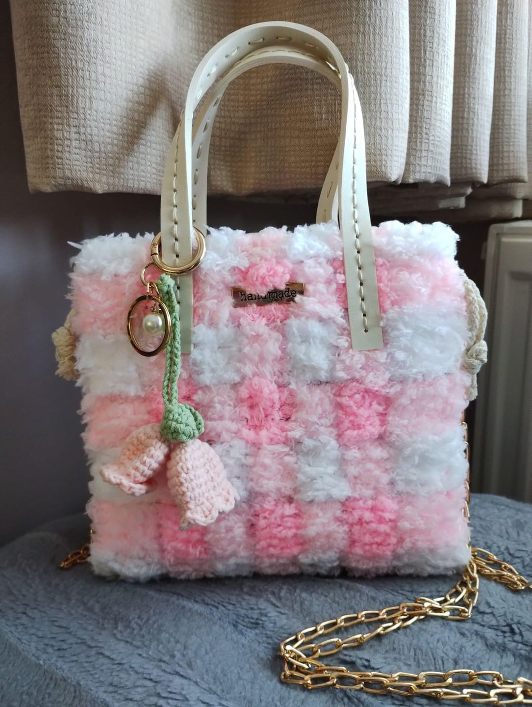 Customer photo review of Pink Gingham - Woven Tote Bag Kit