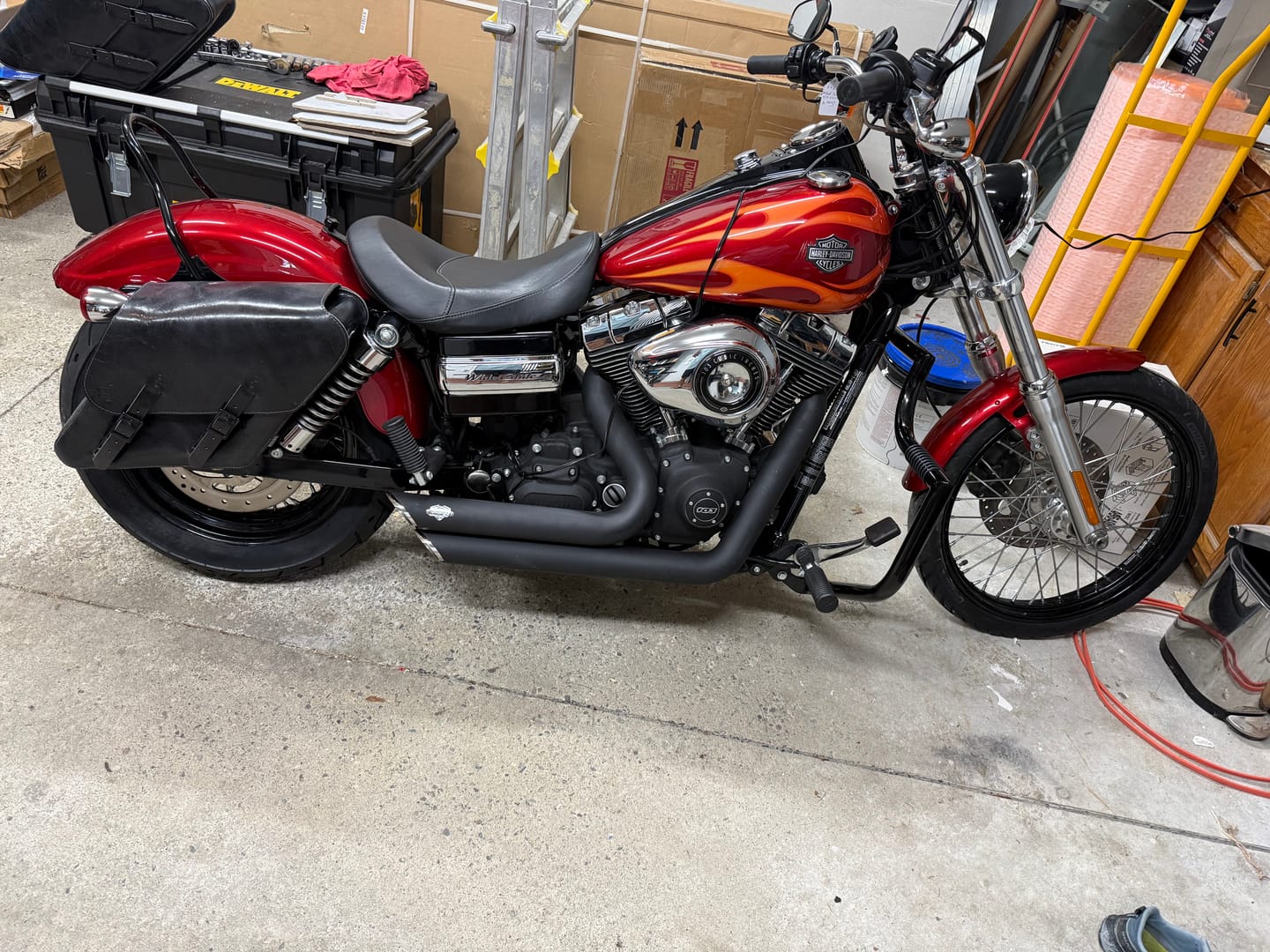 Customer photo review of Harley Dyna Right Side Solo Bag - DR051 (Max Capacity 8.8L)