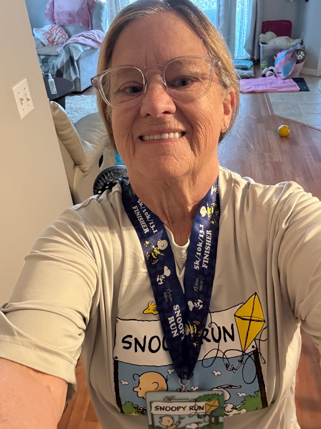 Customer photo review of Snoopy Run 5K/10K/13.1 🏃