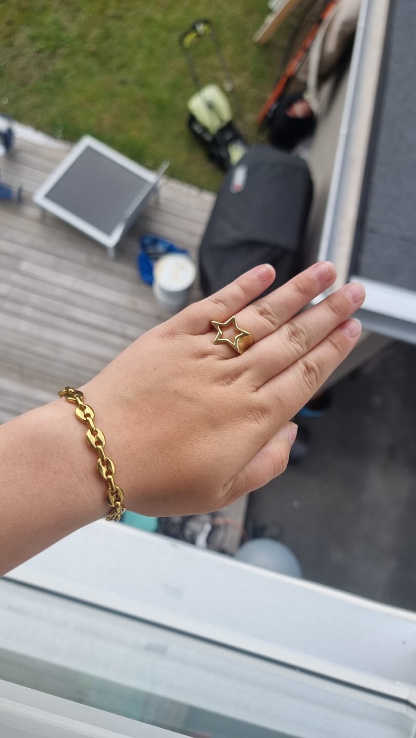 Customer photo review of Indigo - Star Ring Stainless Steel
