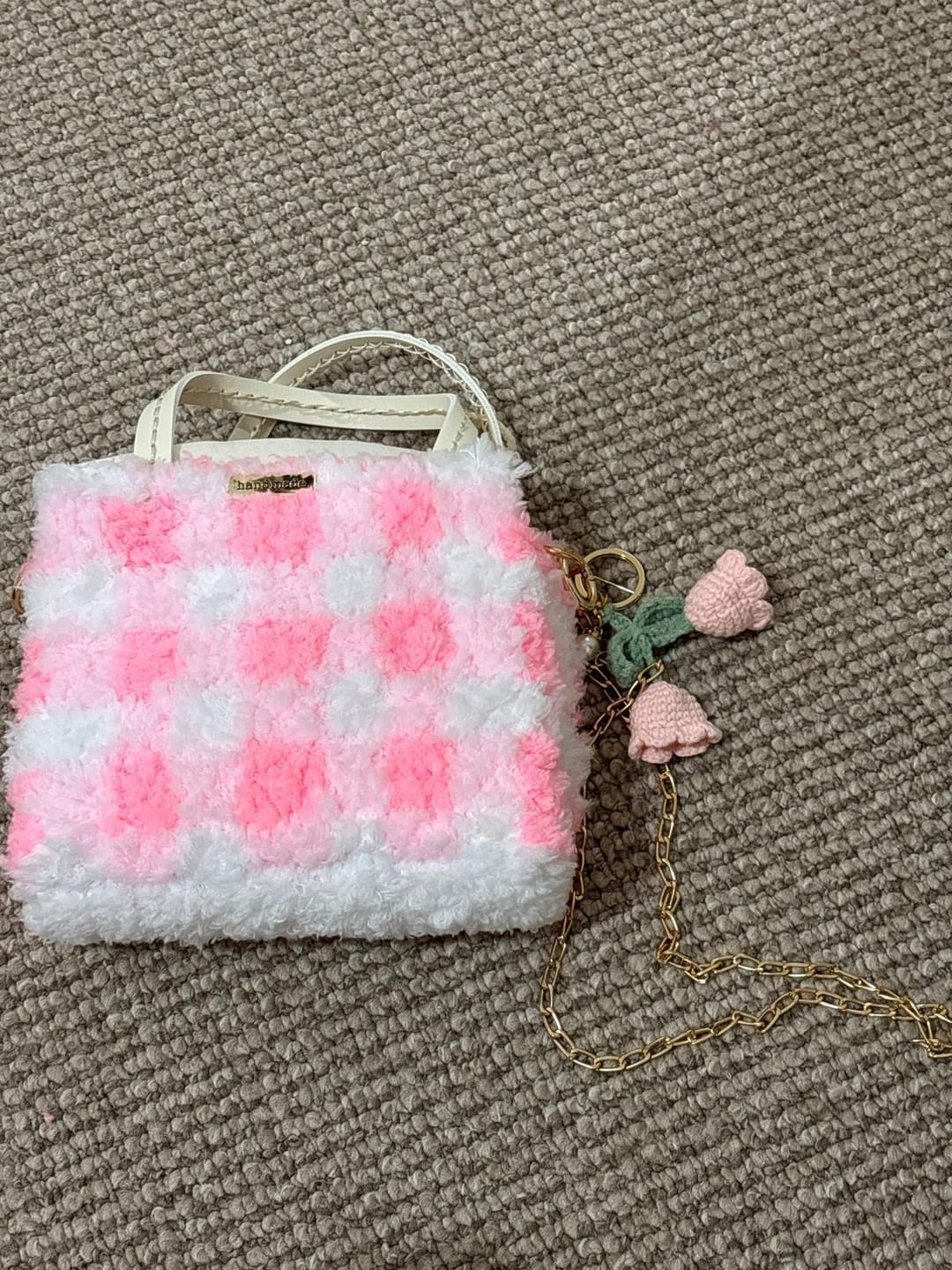 Customer photo review of Pink Gingham - Woven Tote Bag Kit