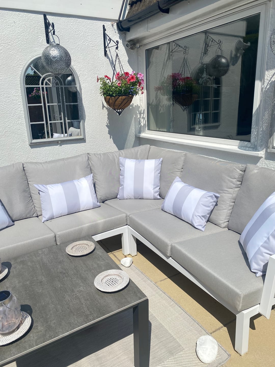 Customer photo review of Outdoor Garden Waterproof Cushion - 3 Stripes Horizontal