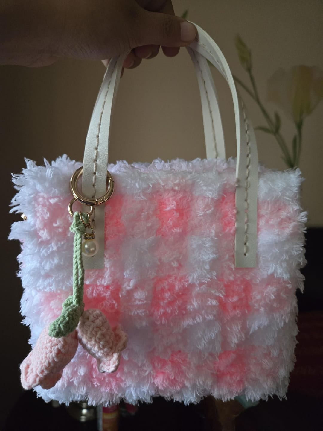 Customer photo review of Pink Gingham - Woven Tote Bag Kit