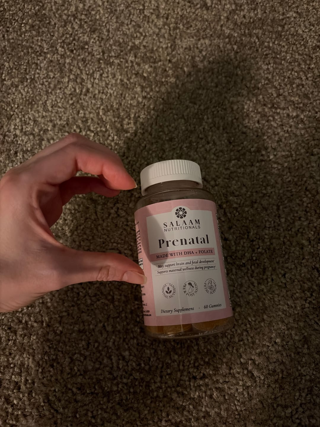 Customer photo review of (NEW) Halal Essential Prenatal Vitamins - Gummy Multivitamins with Folate & DHA - 60 Count
