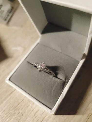 Customer photo review of Vivienne Crystal Silver Ring
