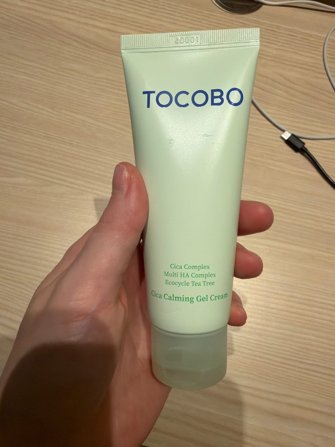 Customer photo review of Nomierinošs gelveida krēms ar Āzijas centellu Tocobo Cica Calming Gel Cream