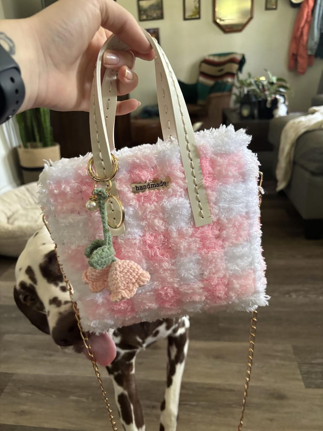 Customer photo review of Pink Gingham - Woven Tote Bag Kit