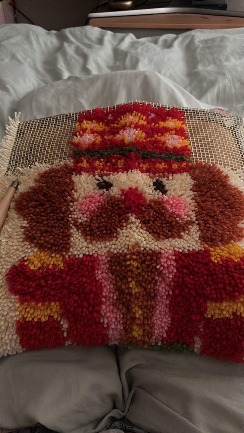 Customer photo review of CHEERY NUTCRACKER - Christmas Cushion Kit