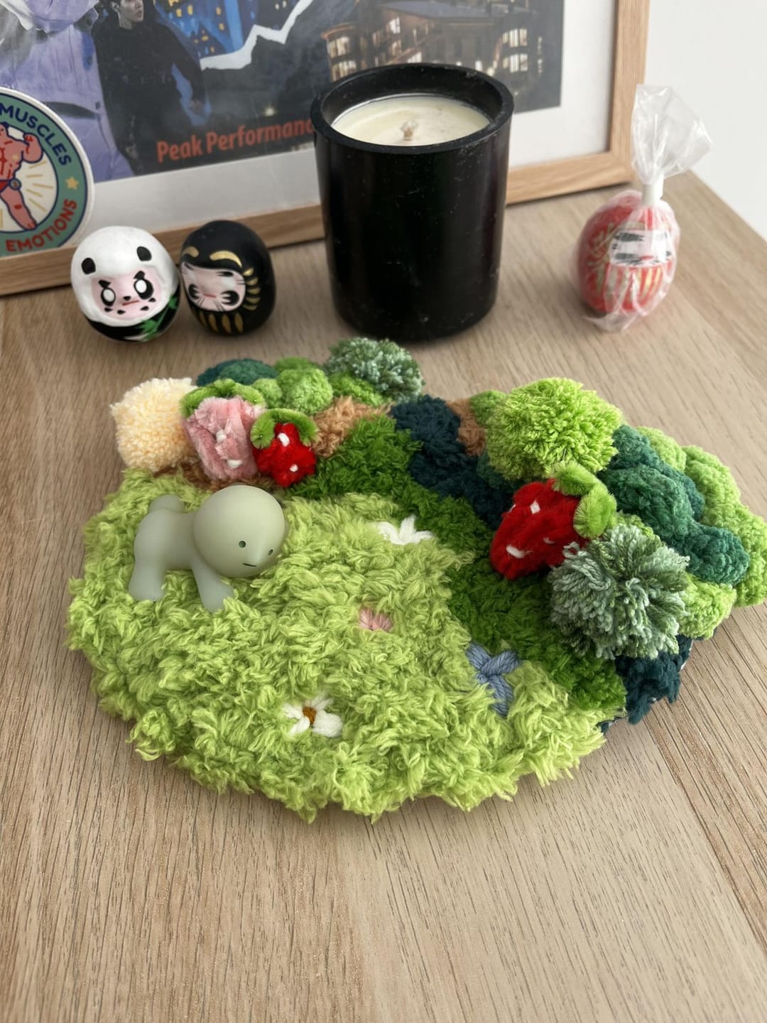 Customer photo review of SUNFLOWER - Moss Coaster Kit