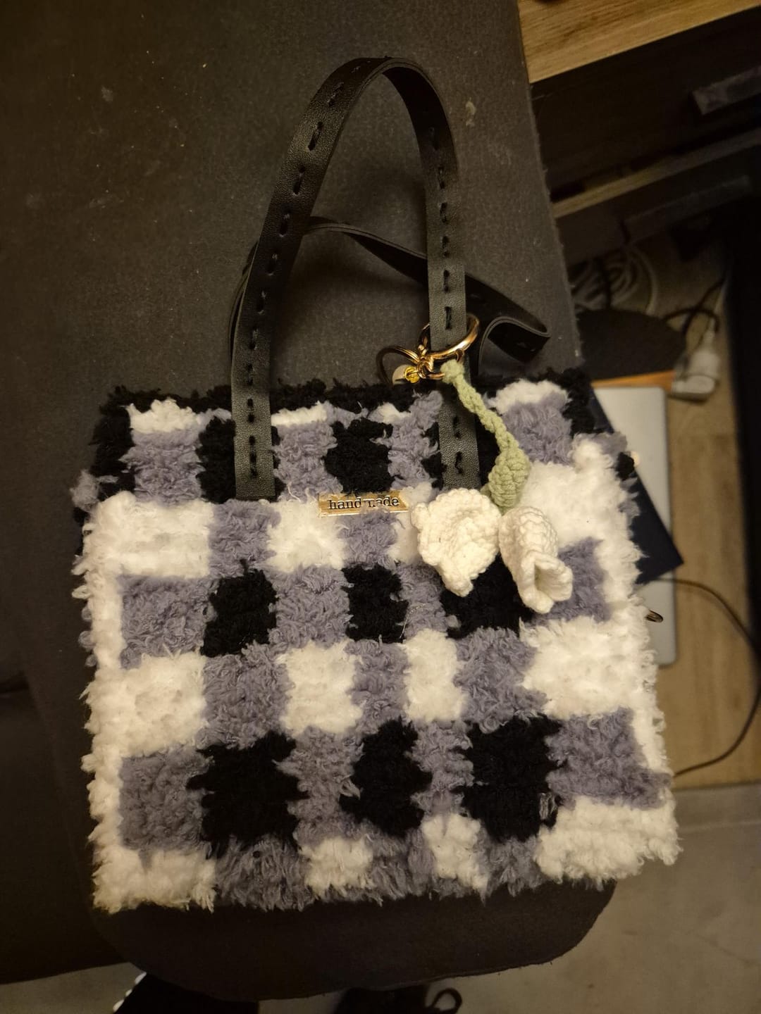 Customer photo review of Black Gingham - Woven Tote Bag Kit
