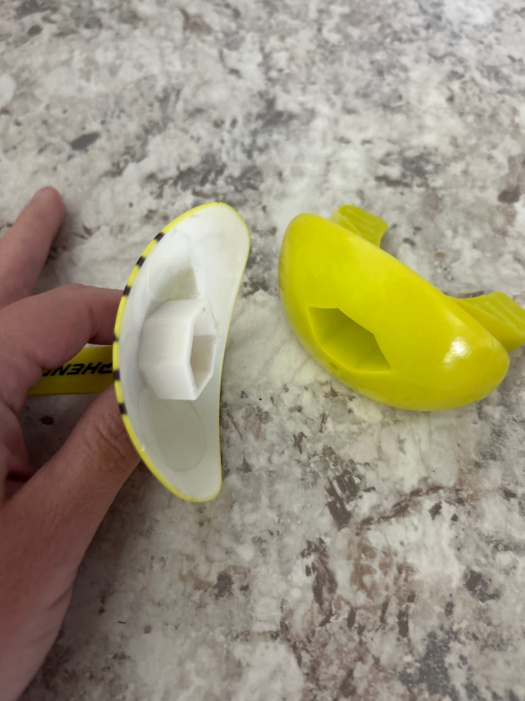 Customer photo review of Hexa-Flow: 'SpongeBob' Mouthguard