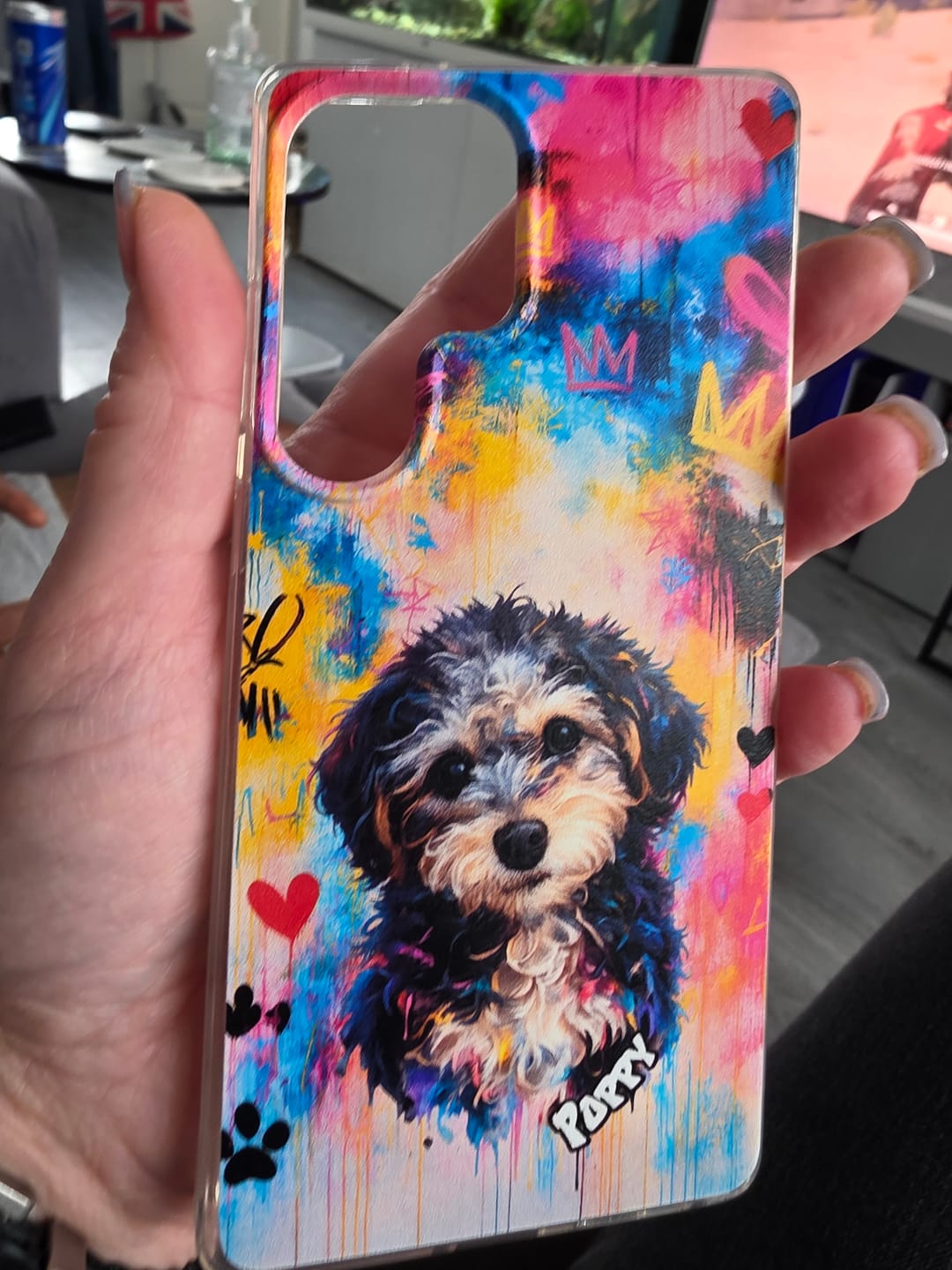 Customer photo review of Graffiti - Personalised Phone Case
