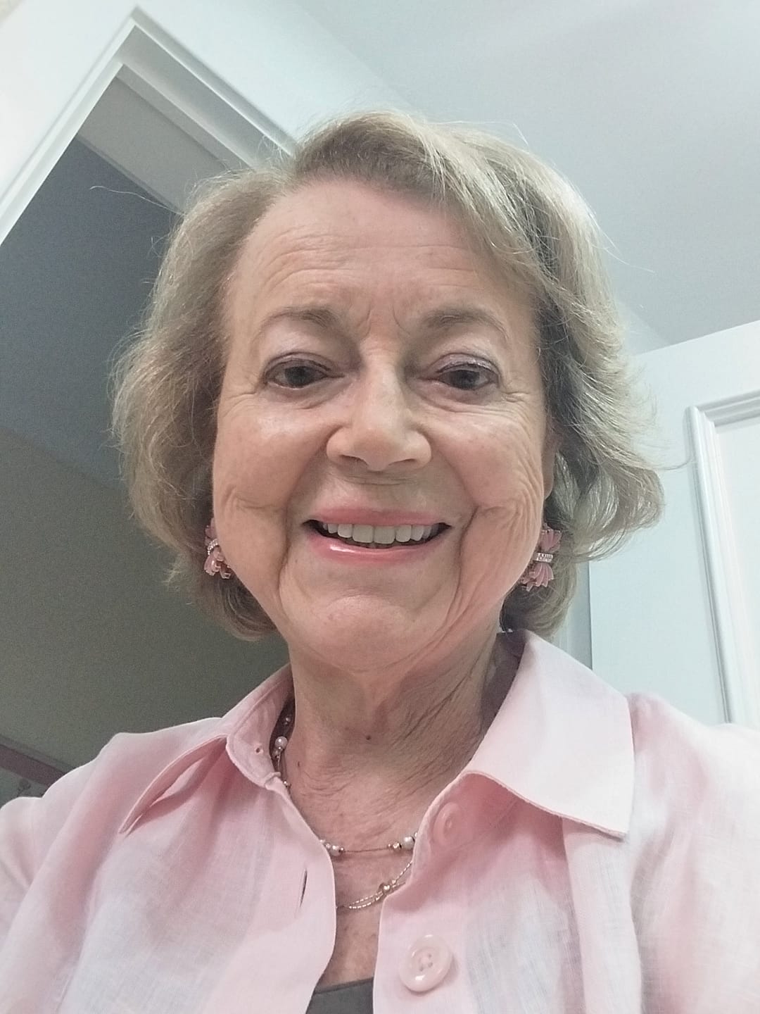 Customer photo review of Dahlia Light Earrings