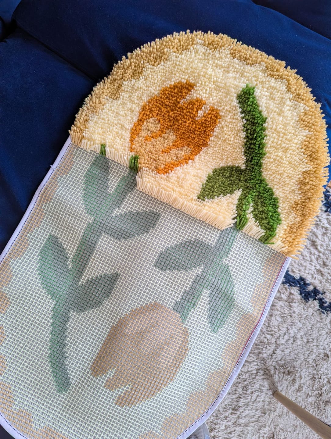 Customer photo review of AMSTERDAM TULIP FEVER - XL Rug Making Kit