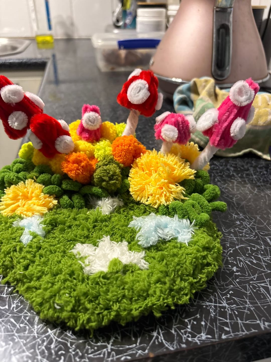 Customer photo review of MUSHROOM MEADOW - Moss Coaster Kit