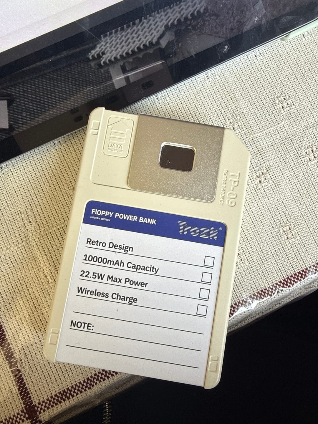 Customer photo review of Floppy Magnetic Power Bank With Storage