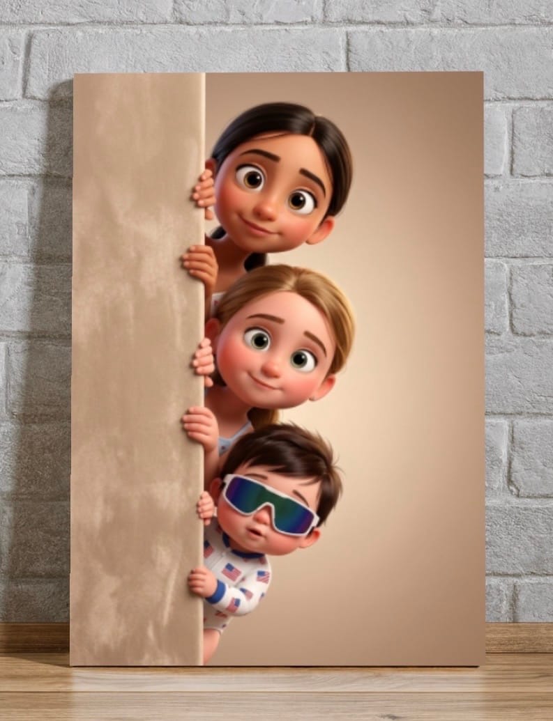 Customer photo review of Personalized Canvas - Animated Wall