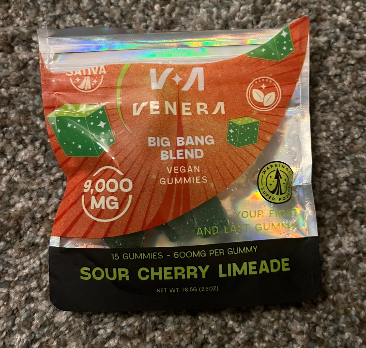 Customer photo review of D9 THCP + THCA Gummies (9,000 MG)