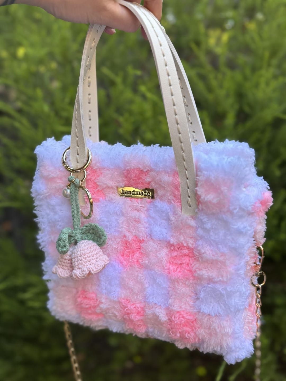 Customer photo review of Pink Gingham - Woven Tote Bag Kit