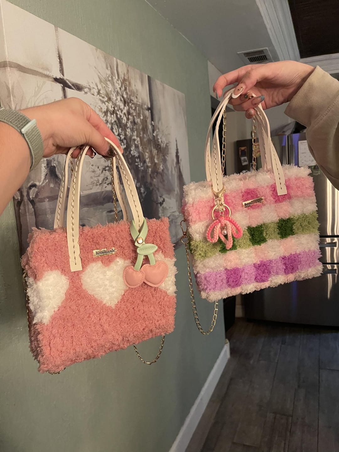 Customer photo review of GINGHAM RAINBOW - Woven Tote Bag Kit