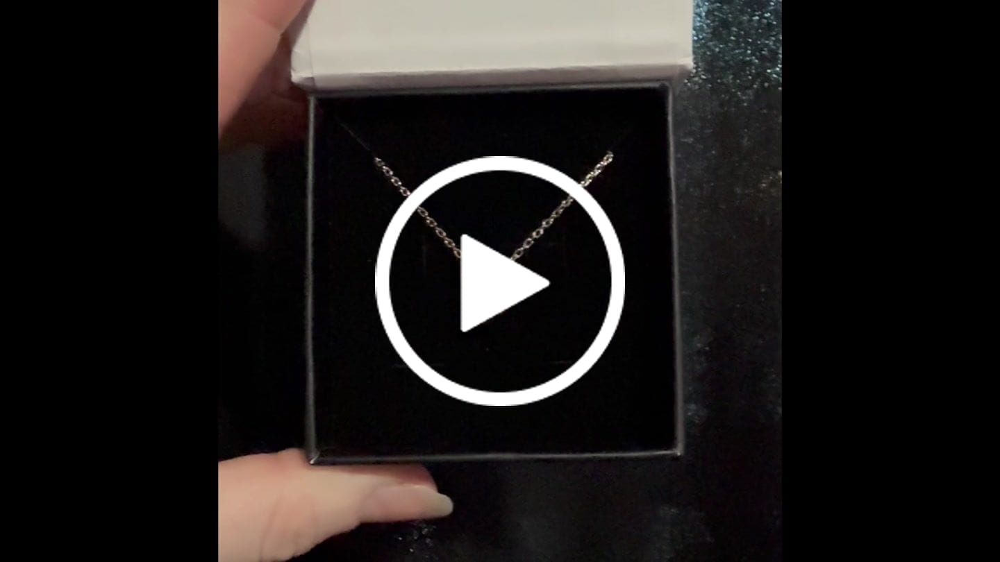 Customer video review of Ashley 18k White Gold Plated Knot Pendant Necklace