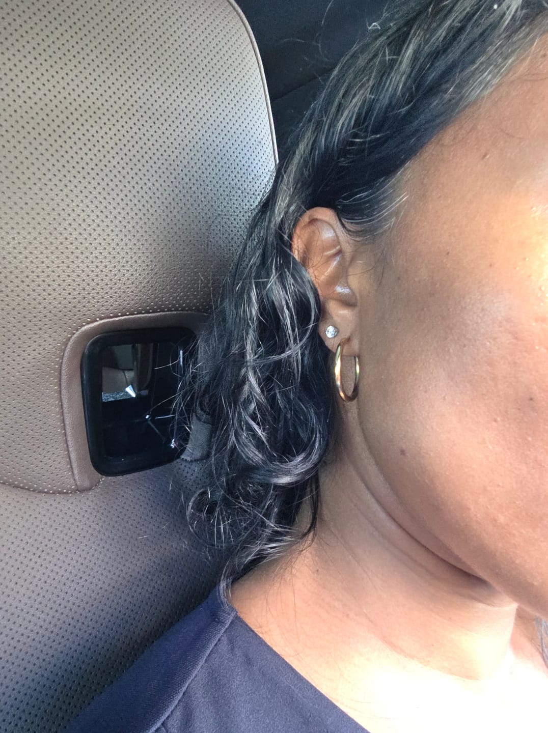 Customer photo review of Triple Hoop Earrings Set
