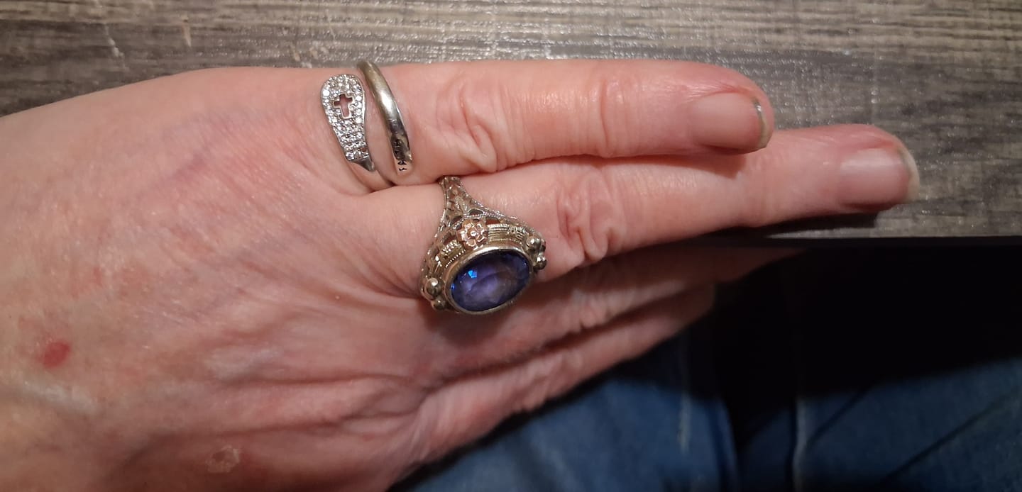 Customer photo review of "FAITH" Handmade Christian Family Ring in Zircon & 925 Sterling Silver (GIFTING OFFER)