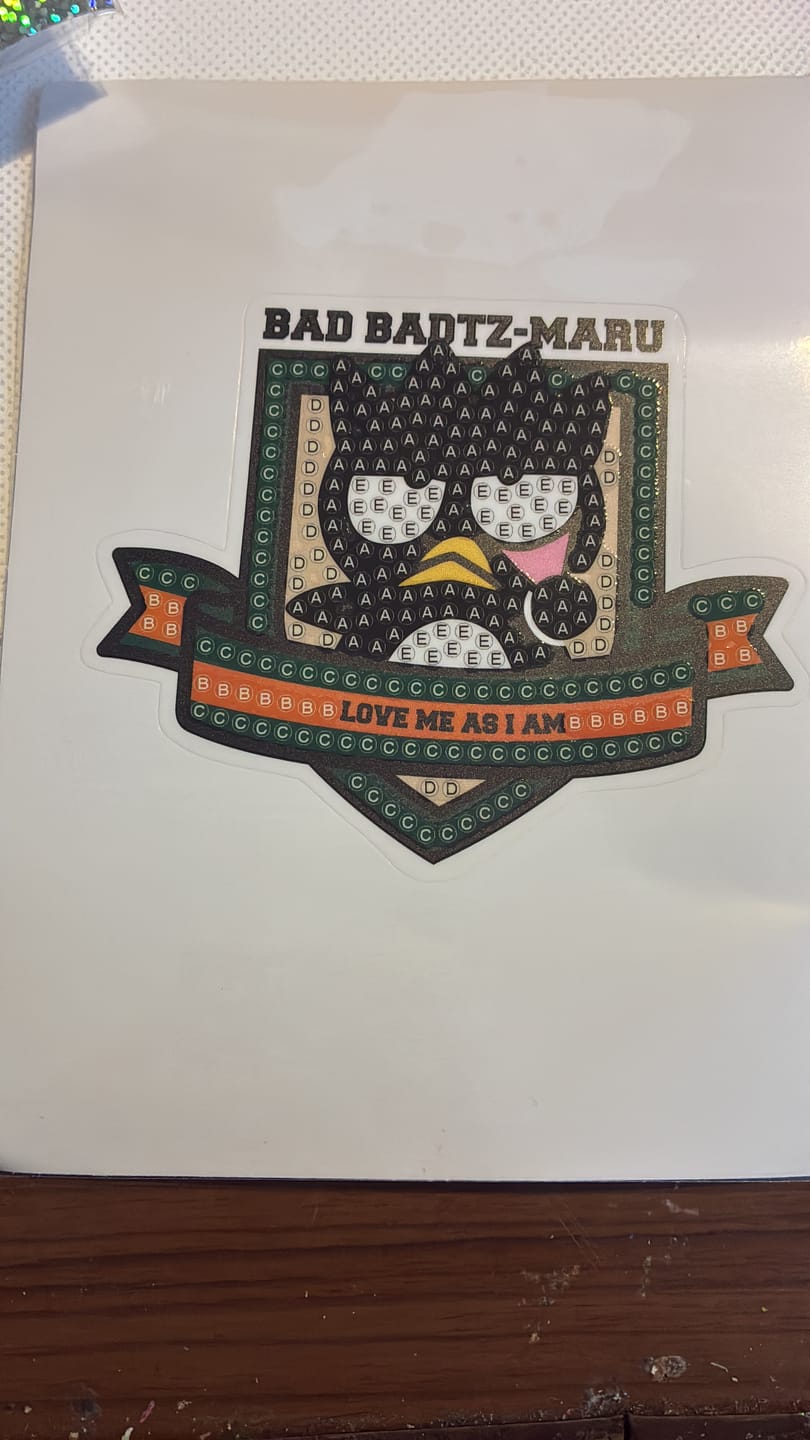 Customer photo review of Hello Kitty And Friends Crystal Art Sticker Pack