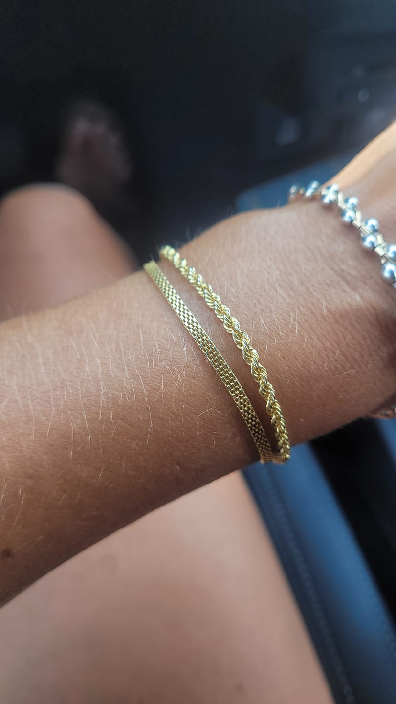 Customer photo review of Chain Bracelet in Sterling Silver 3mm