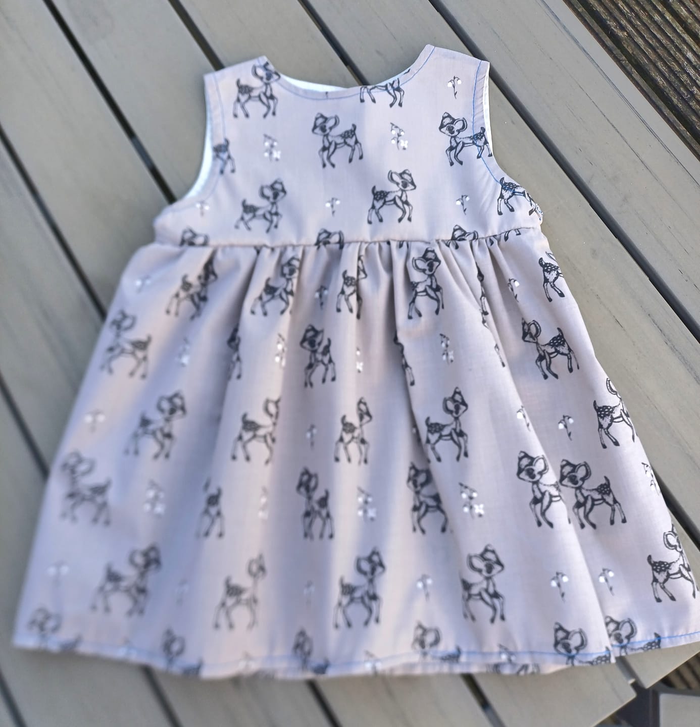 Customer photo review of Baby Deers and Flowers Polycotton Fabric