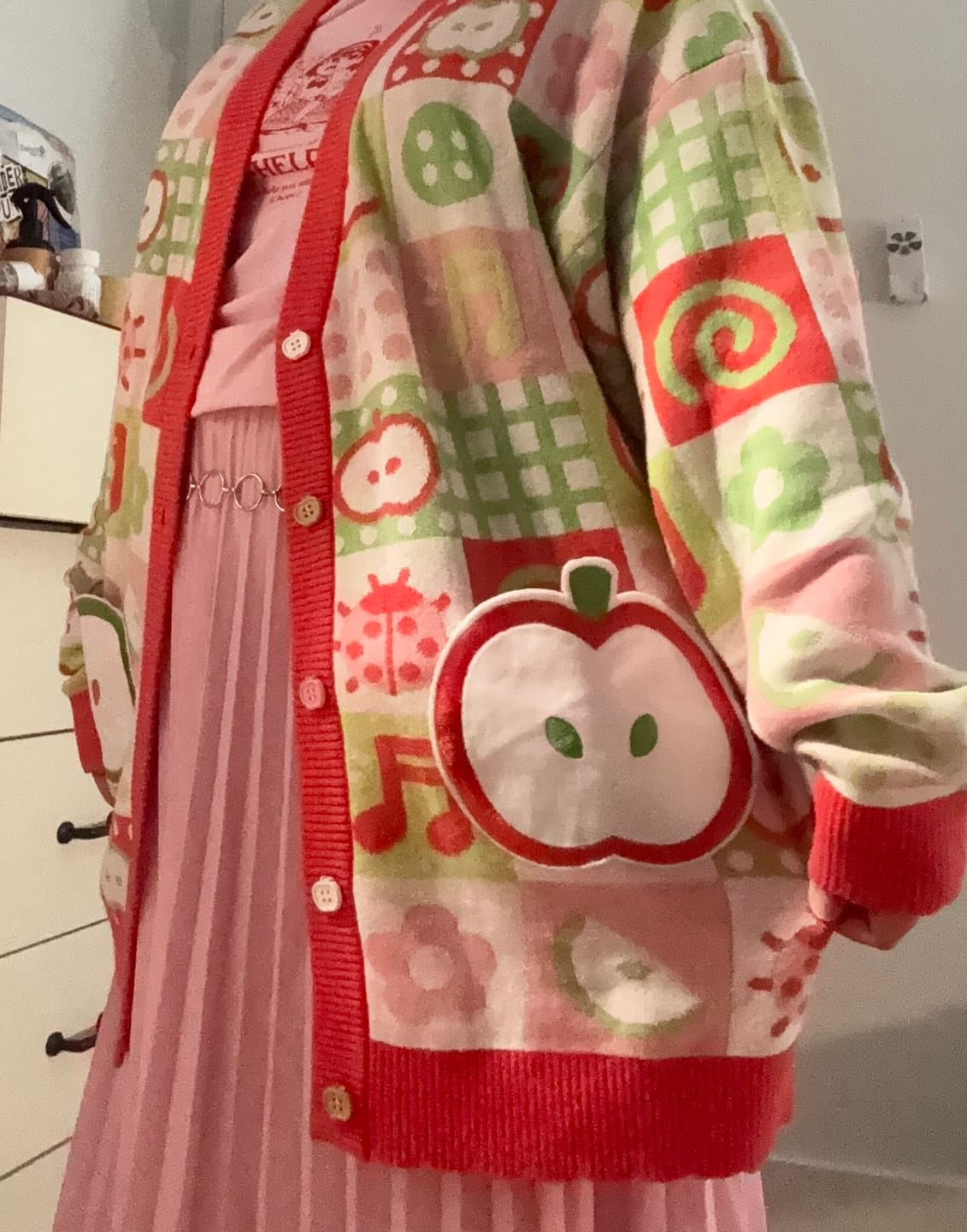 Customer photo review of Apple Cardigan