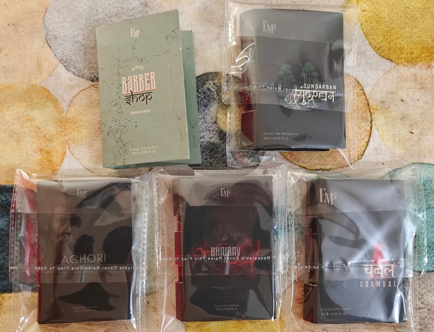 Customer photo review of The Premium Scents Pack of 5 Perfumes