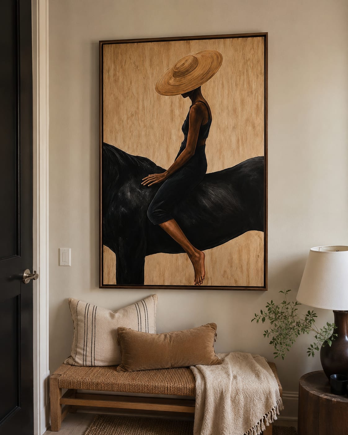 Customer photo review of Golden Shade-Black Horse Painting