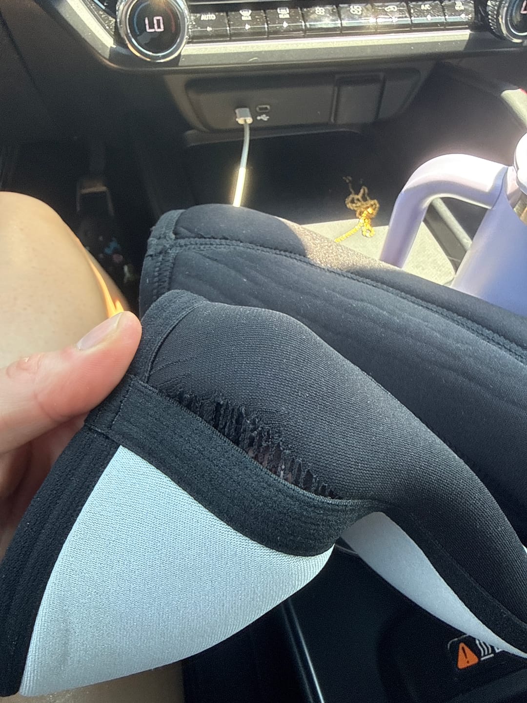 Customer photo review of Reversible Knee Sleeves - Black/White