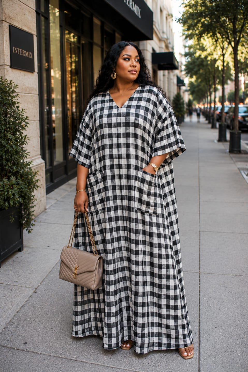 Customer photo review of Heritage Luxe Gingham Bubu- Noir